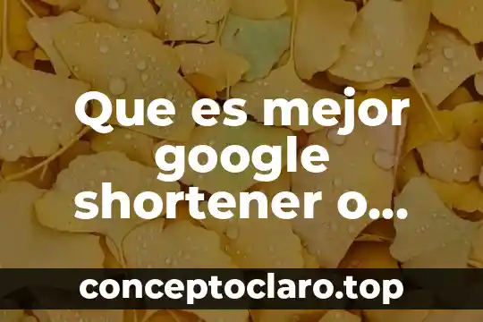 Que es mejor google shortener o bytly