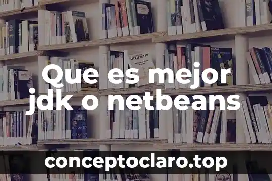 Que es mejor jdk o netbeans