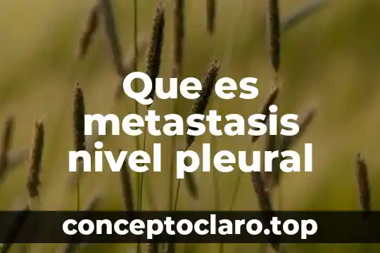 Mantiene el nivel de azúcar en la sangre que es 4 Que es metastasis nivel pleural