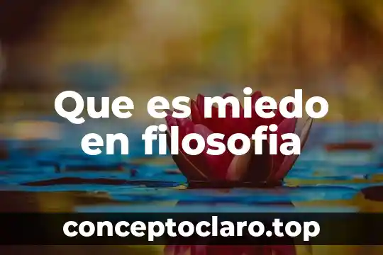 Que es miedo en filosofia