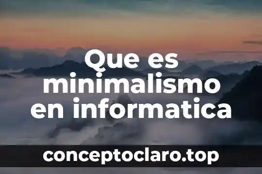 Que es minimalismo en informatica