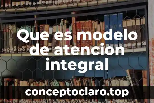 Que es modelo de atencion integral