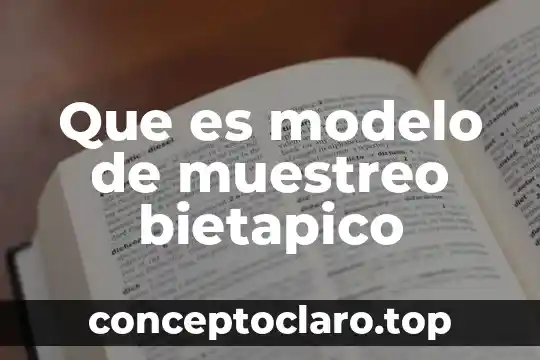 Que es modelo de muestreo bietapico