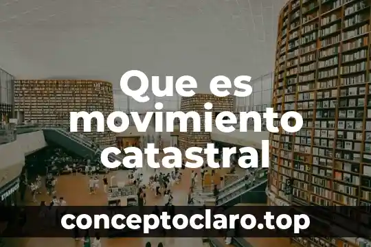 Que es movimiento catastral