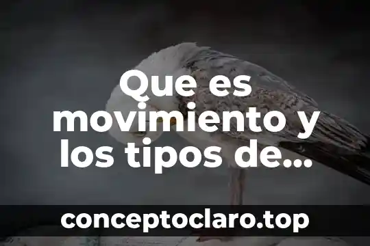 Que es movimiento y los tipos de movimiento