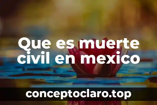 Que es muerte civil en mexico