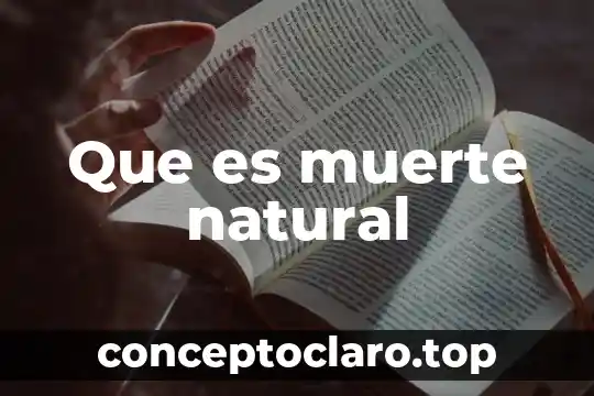 Que es persona natural y juridica en Colombia 4 Que es muerte natural