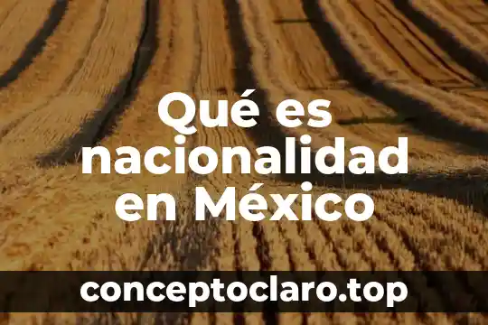 Qué es el certificado de nacionalidad mexicana 3 Qué es nacionalidad en México