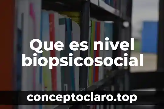 Mantiene el nivel de azúcar en la sangre que es 7 Que es nivel biopsicosocial
