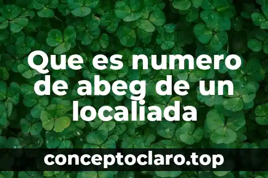 Qué es el número de seguro social 3 Que es numero de abeg de un localiada