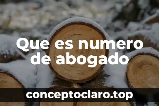 Número de other que es 5 Que es numero de abogado