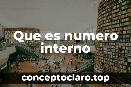 Que es numero interno