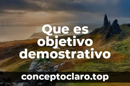 Que es objetivo demostrativo