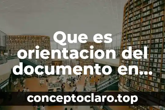 Que es orientacion del documento en illustrator