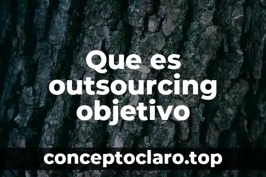 Que es outsourcing objetivo