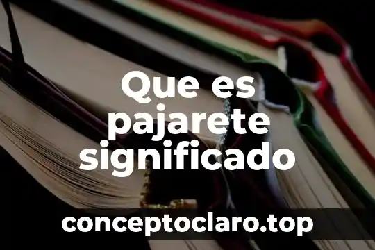 Que es un balñeario significado 5 Que es pajarete significado