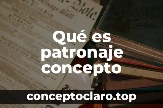Qué es patronaje concepto