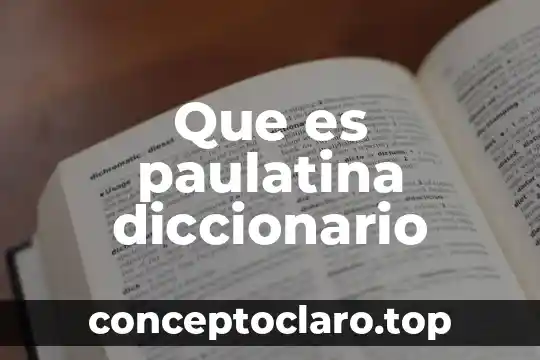 Que es paulatina diccionario