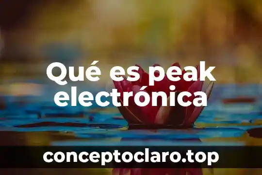 Que es una nariz electronica y para que se utiliza 8 Qué es peak electrónica