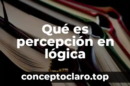 Qué es percepción en lógica
