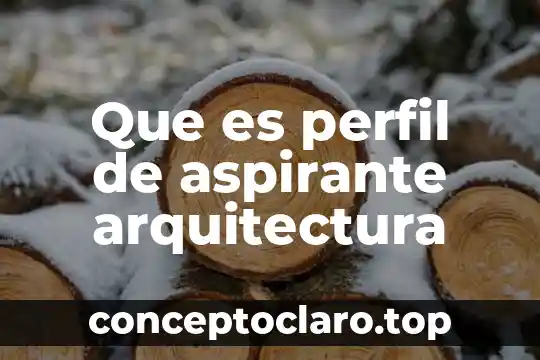 Que es perfil alro en una persona 4 Que es perfil de aspirante arquitectura