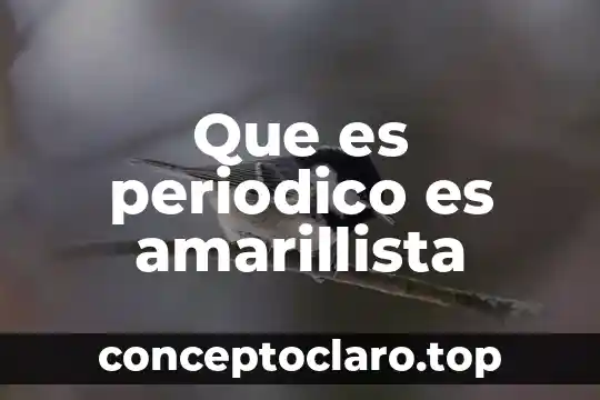 Que es periodico es amarillista