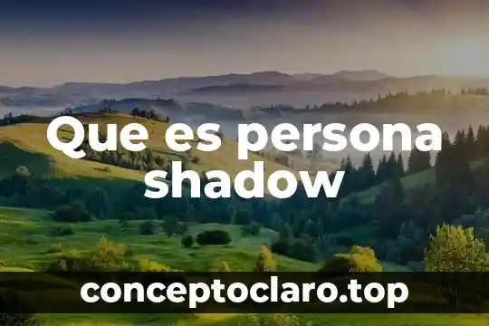 Que es persona shadow