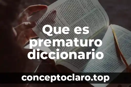 Que es taquifrenia diccionario griego 8 Que es prematuro diccionario
