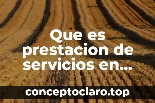Que es prestacion de servicios en guatemala