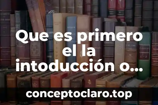 Que es el indice de maldad 6 Que es primero el la intoducción o el indice