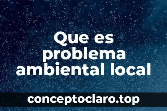 Que es un problema y tipos 5 Que es problema ambiental local