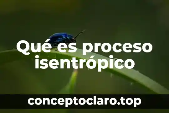 Qué es proceso isentrópico