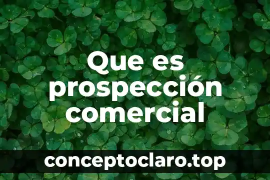 Que es prospección comercial