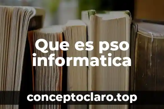 Que es pso informatica