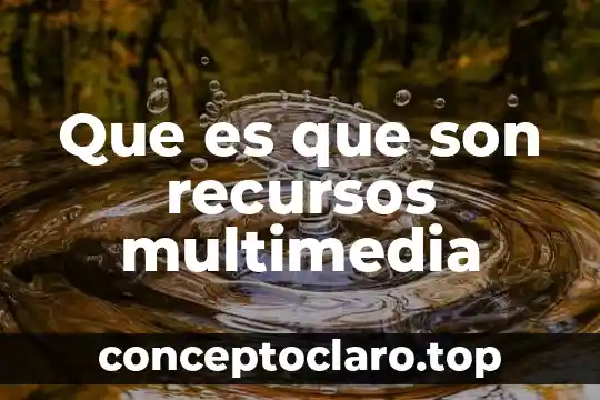 Qué es un estándar de recursos educativos digitales 6 Que es que son recursos multimedia