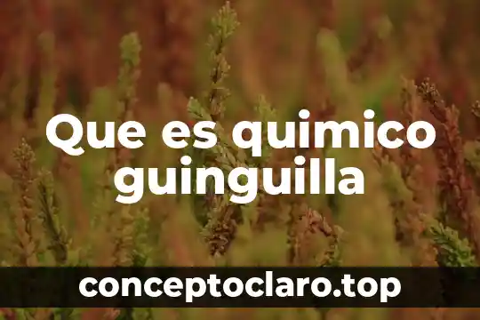 Que es quimico guinguilla