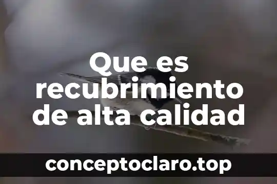 Que es alta en el sistema 5 Que es recubrimiento de alta calidad