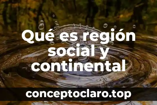 Qué es región social y continental