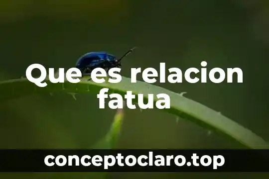 Que es relacion fatua