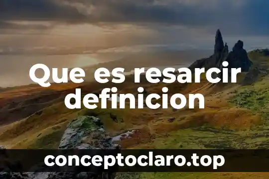 Que es resarcir definicion