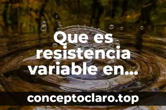Que es la variable pro ocion en merca 5 Que es resistencia variable en electrica