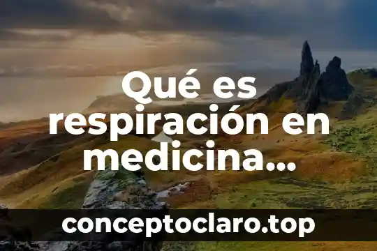 Que es un principio medicina 6 Qué es respiración en medicina concepto médico