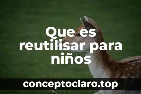 Que es la veterinaria para niños 6 Que es reutilisar para niños
