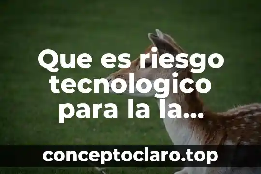 Que es riesgo tecnologico para la la sociedad