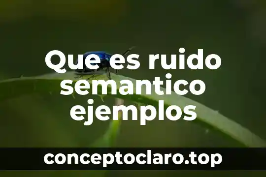 Que es un esquema semantico ejemplos 4 Que es ruido semantico ejemplos