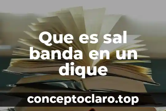 Que es sal banda en un dique