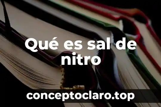 Que es tipos de investigacion cuantitativa 5 Qué es sal de nitro