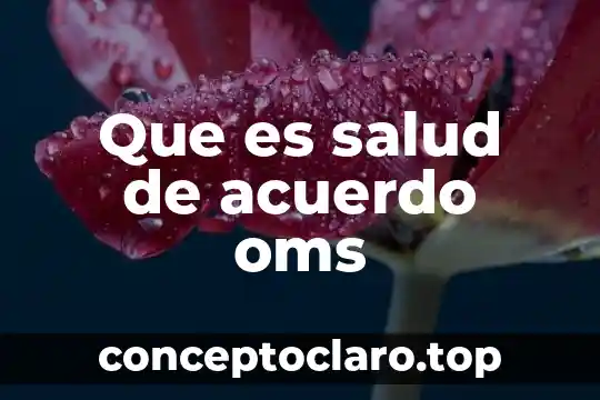 Que es un recien nacido segun la oms 8 Que es salud de acuerdo oms
