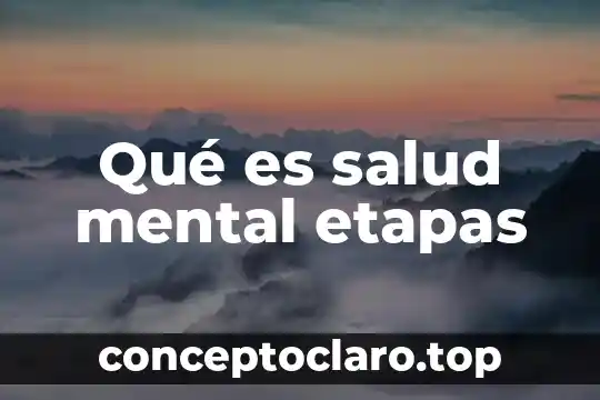 Qué es salud mental etapas