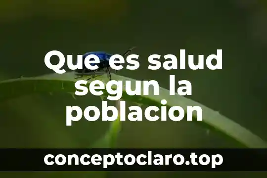Que es el color segun autores 5 Que es salud segun la poblacion